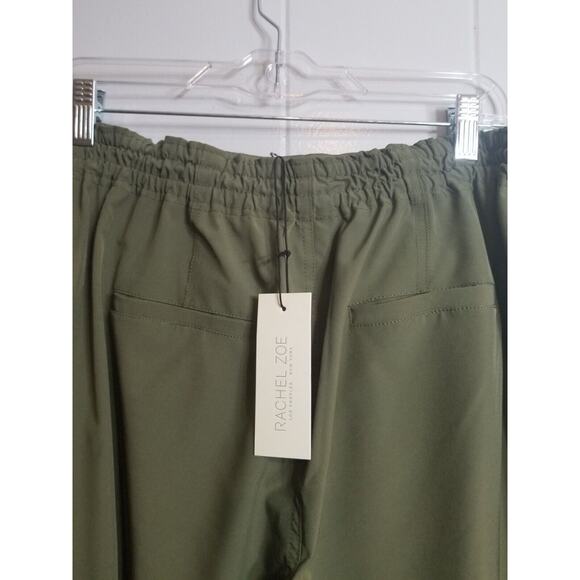 Rachel Zoe Women's‎ Sz Large Army Green Straight Wide Leg Jogger Pants - Picture 4 of 10